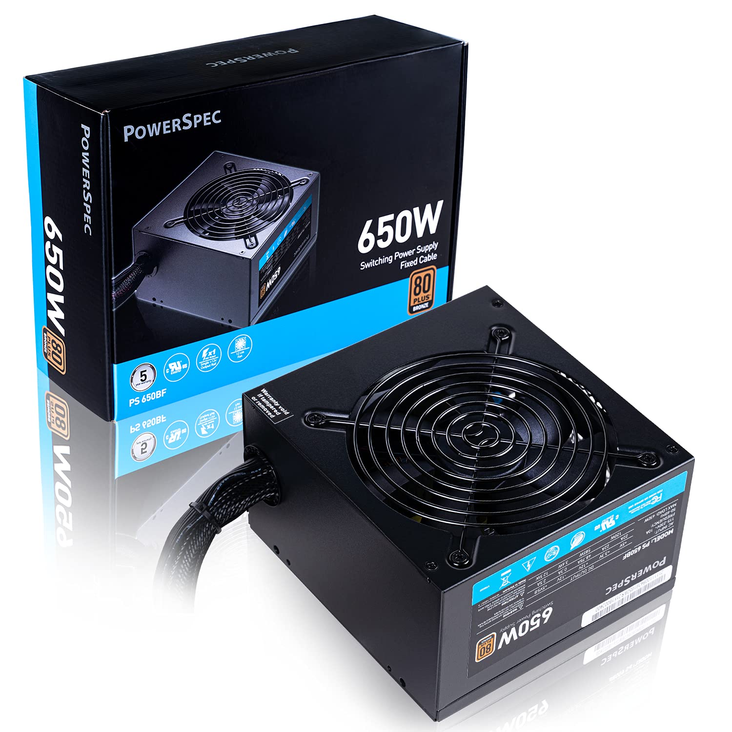 Amazon.com: PowerSpec 650W Power Supply 80 Plus Bronze